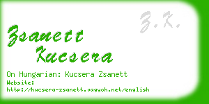 zsanett kucsera business card